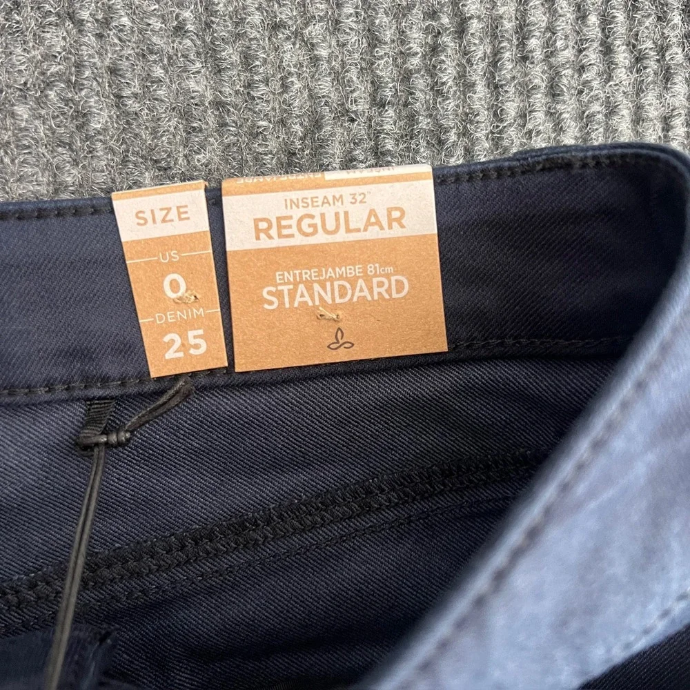 NWT Prana Women's 0 RG Kayla High Rise Jeans Indie‎ Blue Organic Stretch Denim